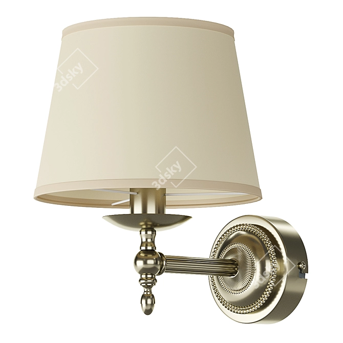 Neoclassical Conical Shade Wall Lamp 3D model image 1