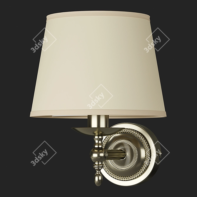 Neoclassical Conical Shade Wall Lamp 3D model image 2