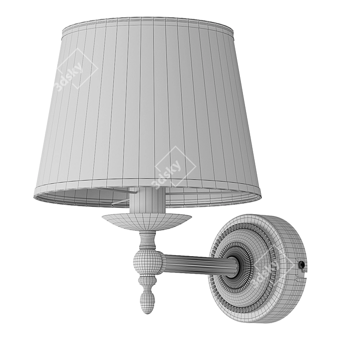 Neoclassical Conical Shade Wall Lamp 3D model image 3