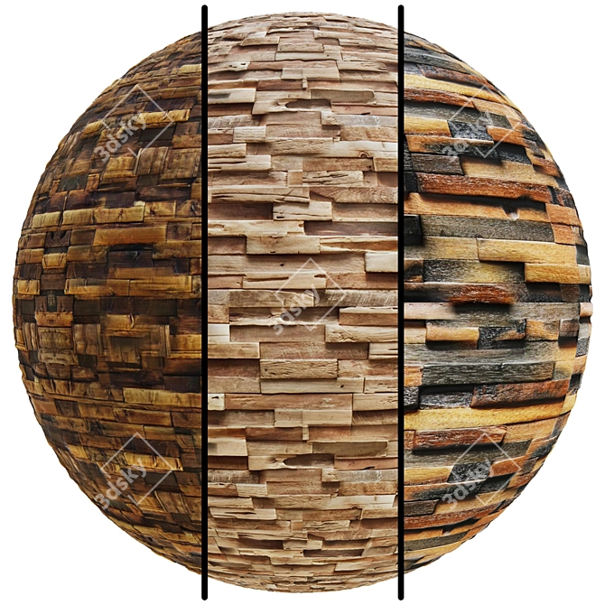 Premium Wood Panel 4K Texture 3D model image 1