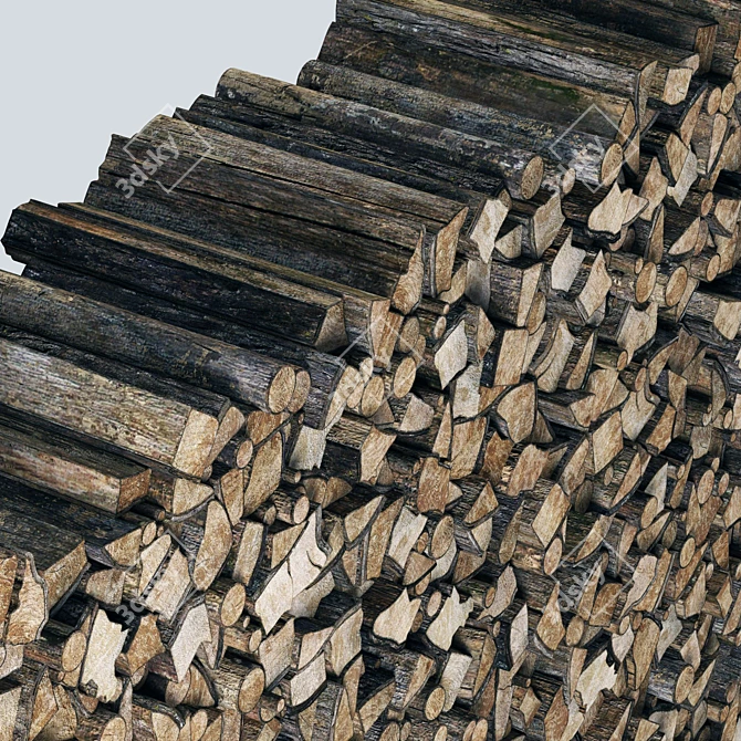 Firewood Decor Pack with Textures 3D model image 6