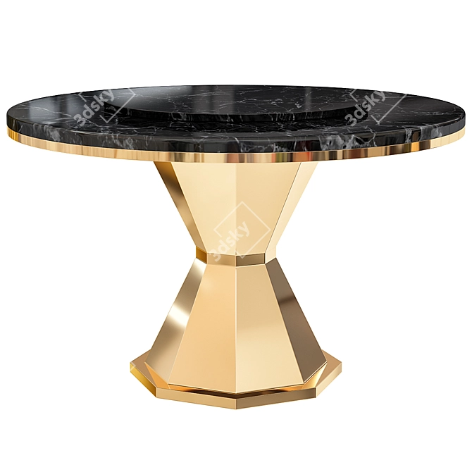 Elegant Marble Coffee Table 3D model image 1