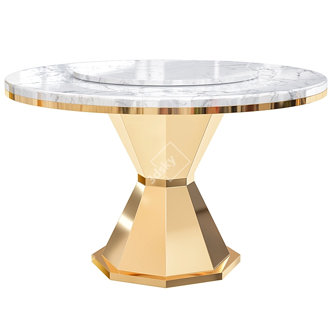 Elegant Marble Coffee Table 3D model image 2