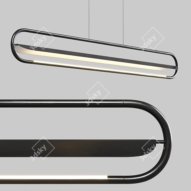 Sleek LED Pendant Light 3D model image 1