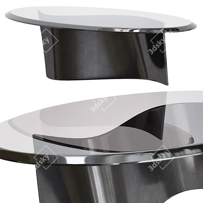 Reflex Esse 40 glass table 3D model image 1