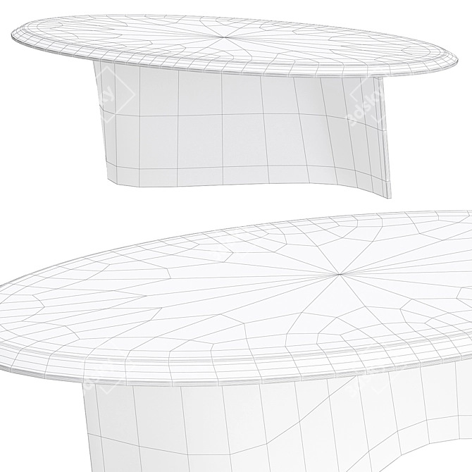 Reflex Esse 40 glass table 3D model image 2