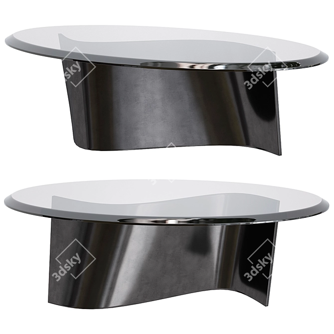 Reflex Esse 40 glass table 3D model image 3