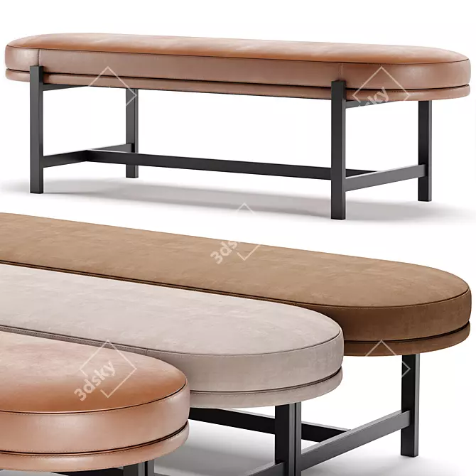 Modern COLBERT Indoor Bench Design 3D model image 1