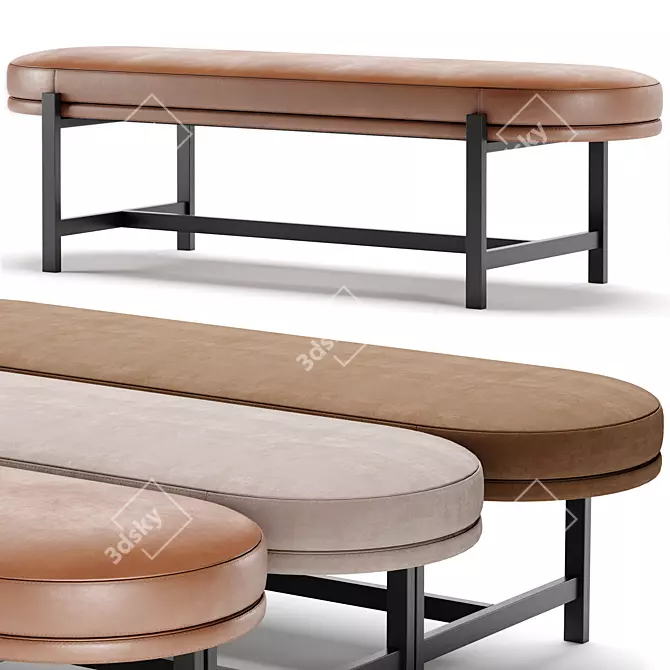 Modern COLBERT Indoor Bench Design 3D model image 6