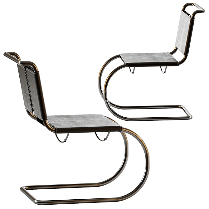 Modern Thonet S553 Chair Design 3D model image 2