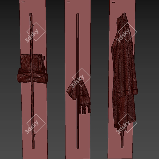 Luxury Towel Set 002 3D model image 4