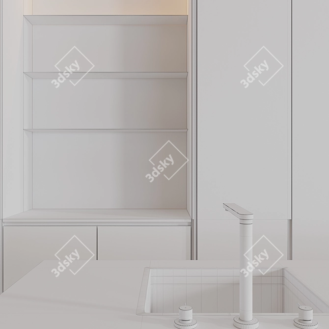 Customizable Modern Kitchen Furniture 3D model image 5