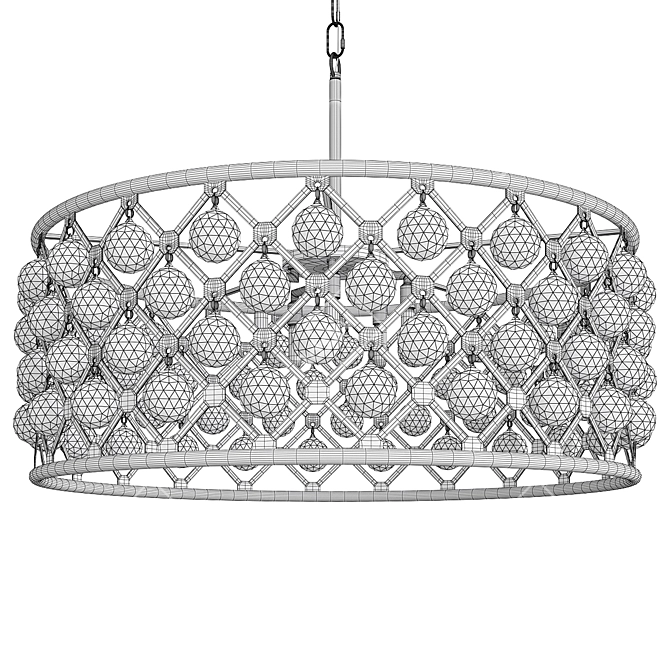  Polished Nickel Crystal Chandelier 3D model image 2