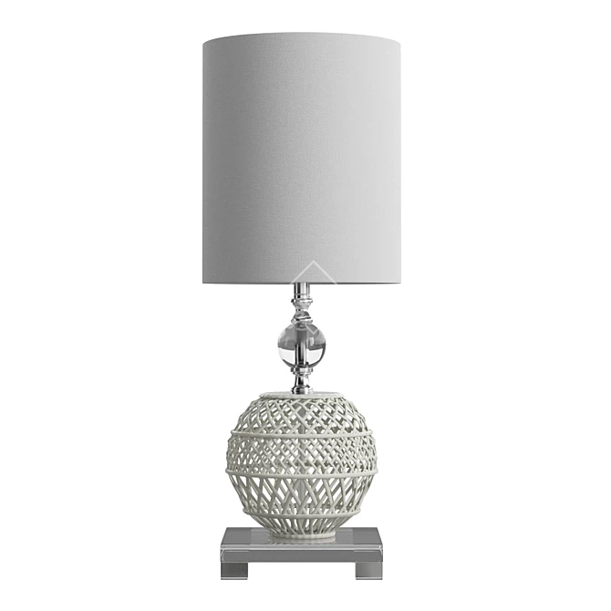 Elegant Ceramic Crystal Buffet Lamp 3D model image 2