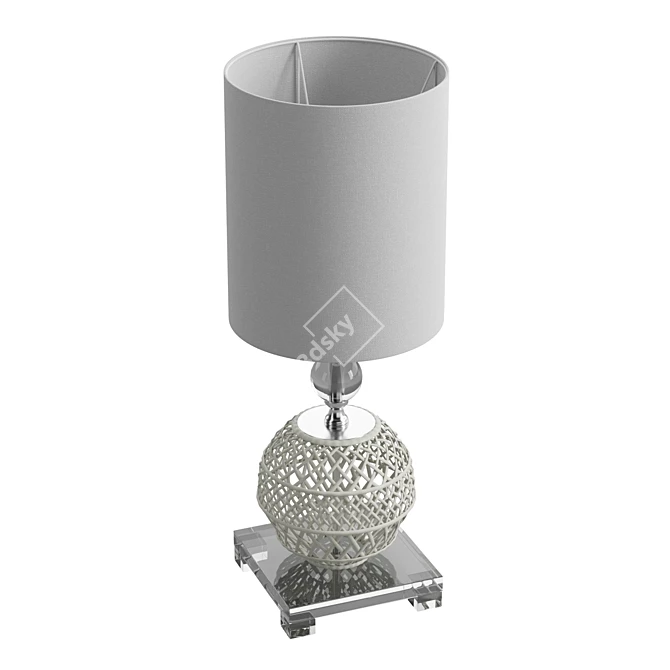 Elegant Ceramic Crystal Buffet Lamp 3D model image 3