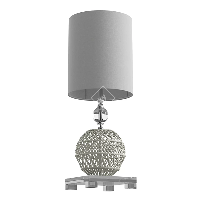 Elegant Ceramic Crystal Buffet Lamp 3D model image 4