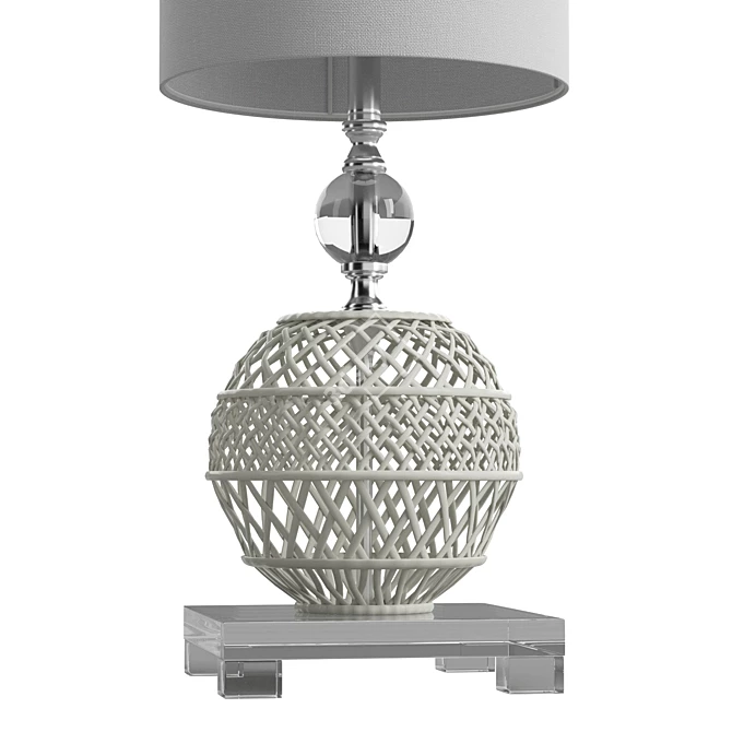 Elegant Ceramic Crystal Buffet Lamp 3D model image 5