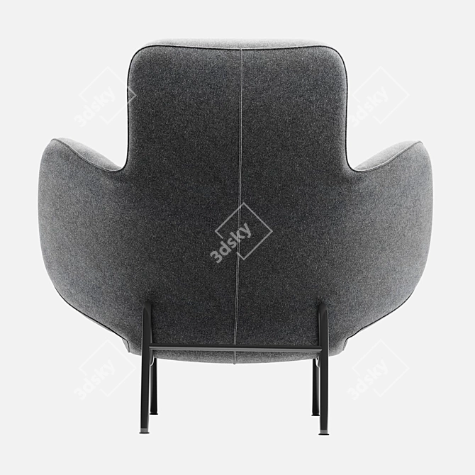 Comfort Embrace Open Armchair 3D model image 4