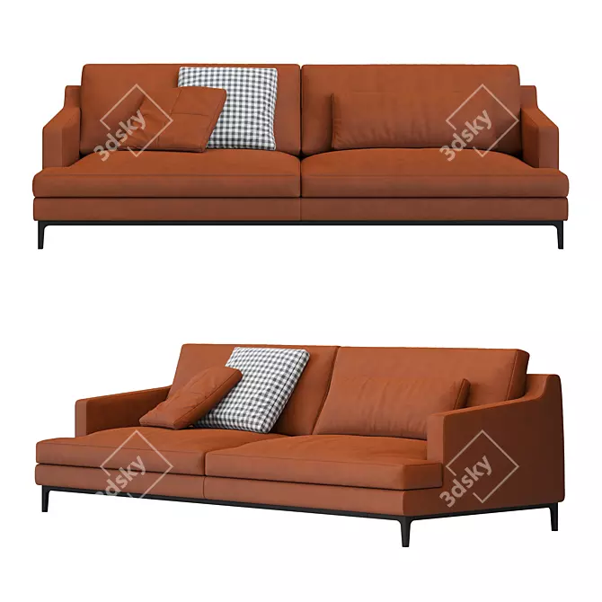 Elegant Bellport Sofa by Poliform 3D model image 2