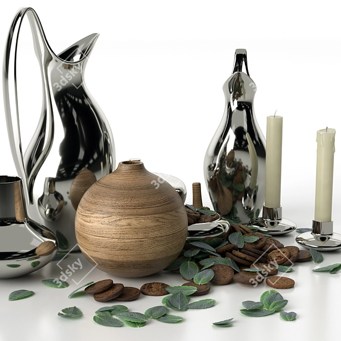 Koppel Decorative Set Objects 3D model image 4