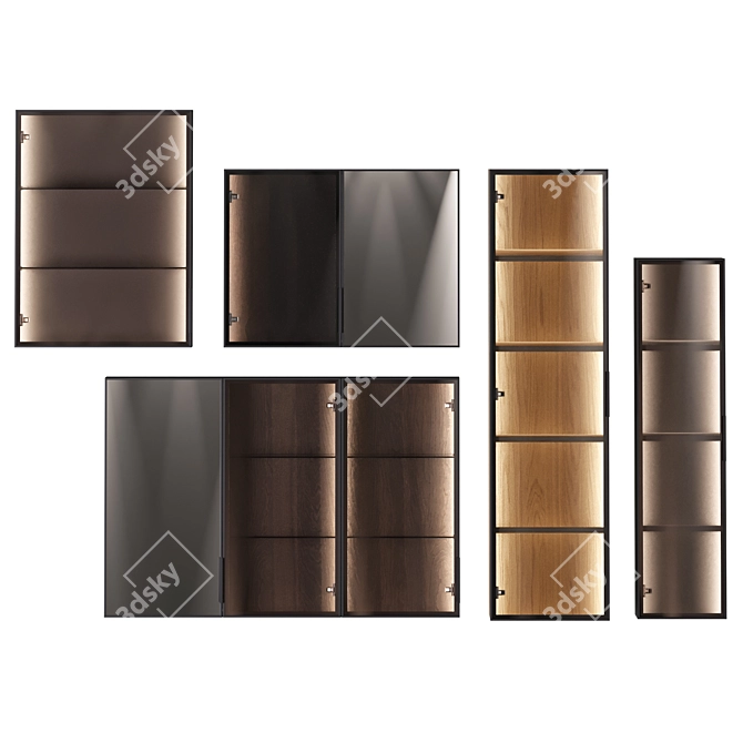 Strato Glass Doors Furniture Unit 3D model image 2