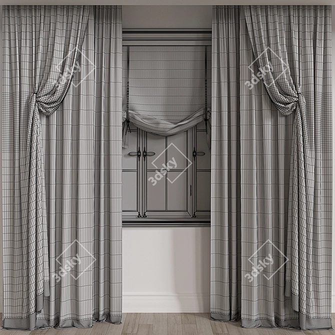 Versatile Curtain Model for 3D 3D model image 3