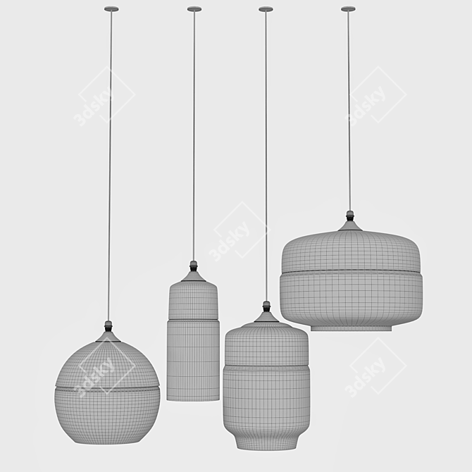 Nordic Glass Pendant LightgetModeling 3D 3D model image 1