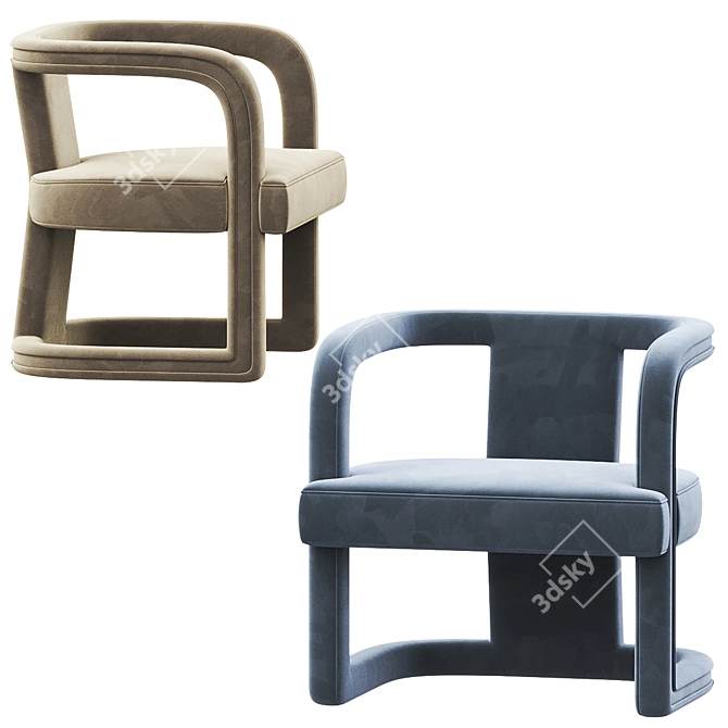 Modern Urban Rory Accent Chair 3D model image 6