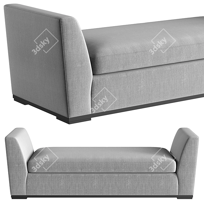  Stylish Maxalto Intervallum Ottoman 3D model image 1