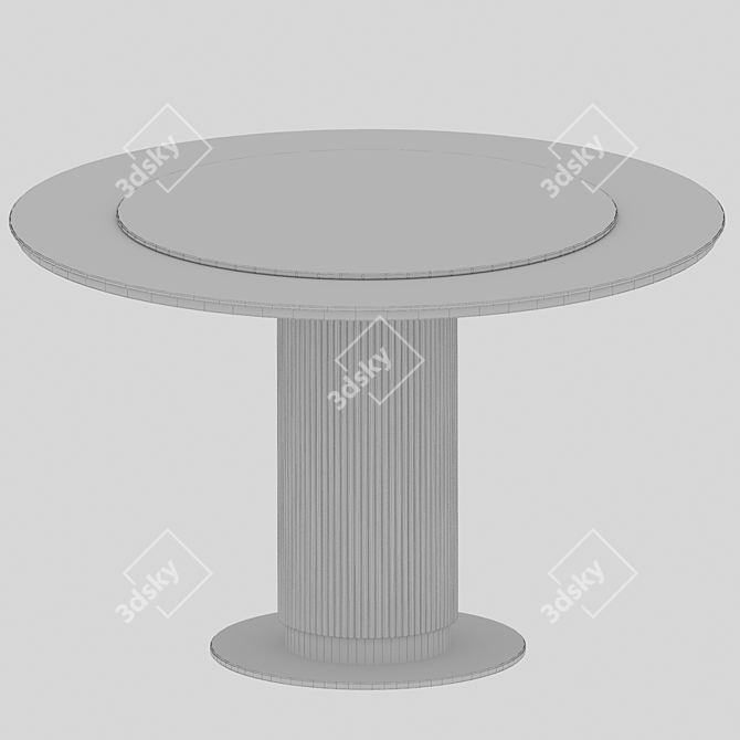 Modern Marble Round Dining Table 3D model image 3