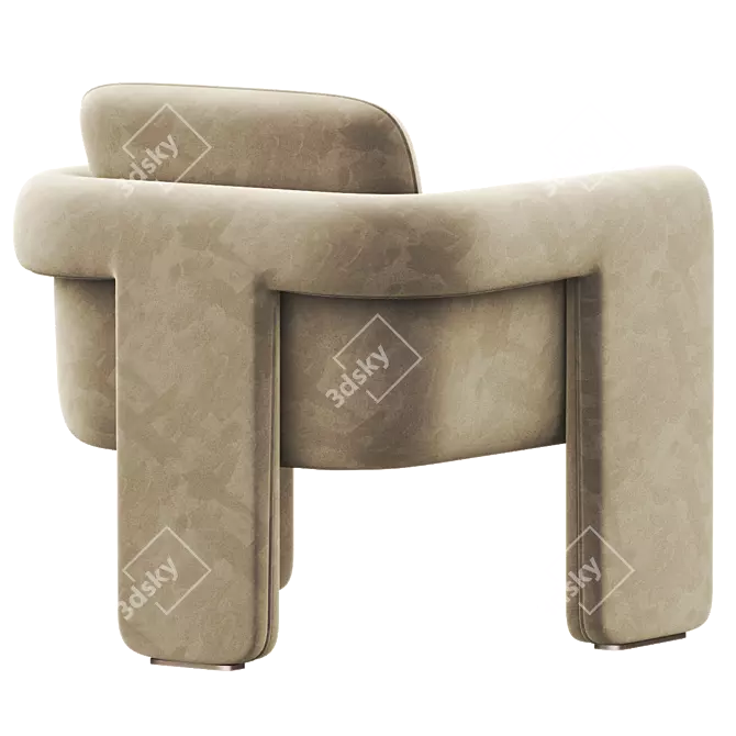 Luxurious Floria Velvet Chair 2017 3D model image 4