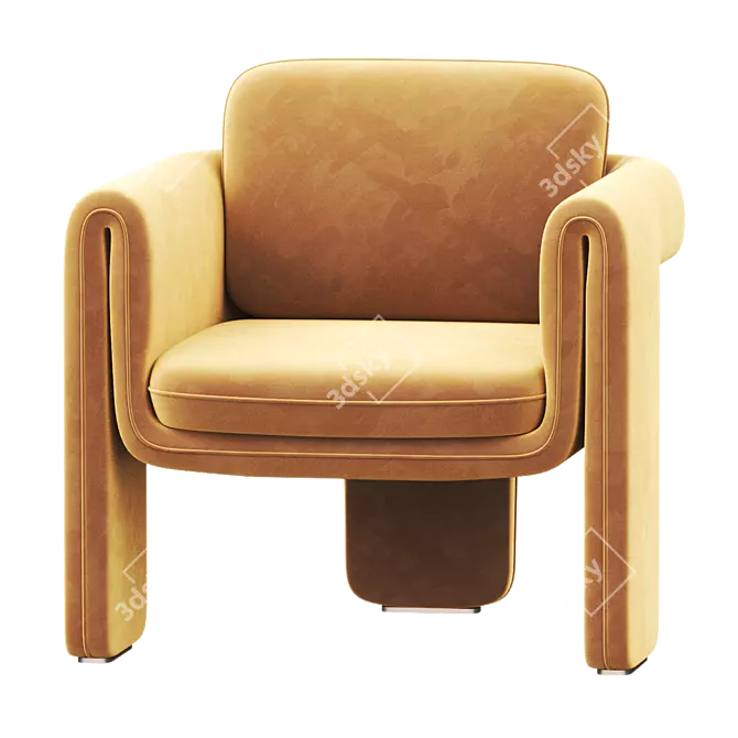 Luxurious Floria Velvet Chair 2017 3D model image 5