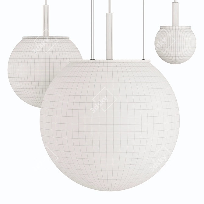 Smoky Glass Pendant Light 3D model image 3