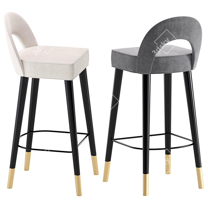 Modern Bronte Bar Stool Set 3D model image 3