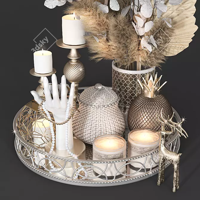 Modern Decorative Set 3D Model 3D model image 3