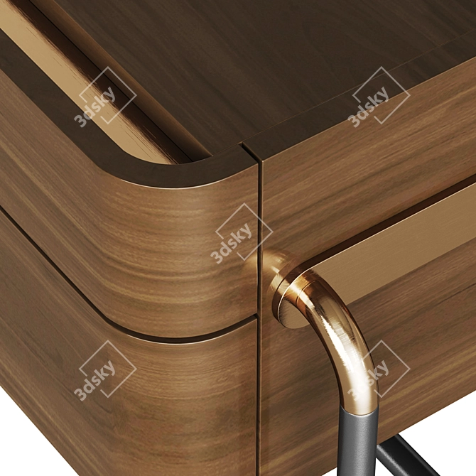 Bennet Bedside Table: Sleek Design 3D model image 3