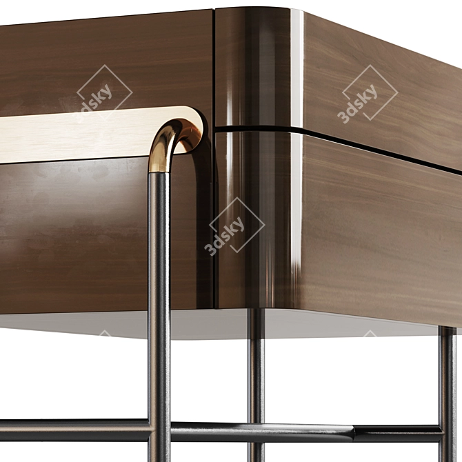 Bennet Bedside Table: Sleek Design 3D model image 4