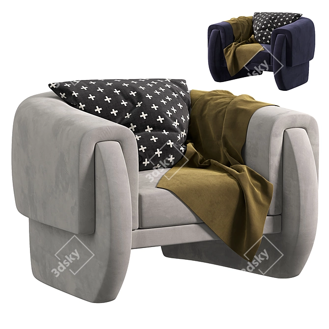 Contemporary Luke Armchair 2015 Model 3D model image 5