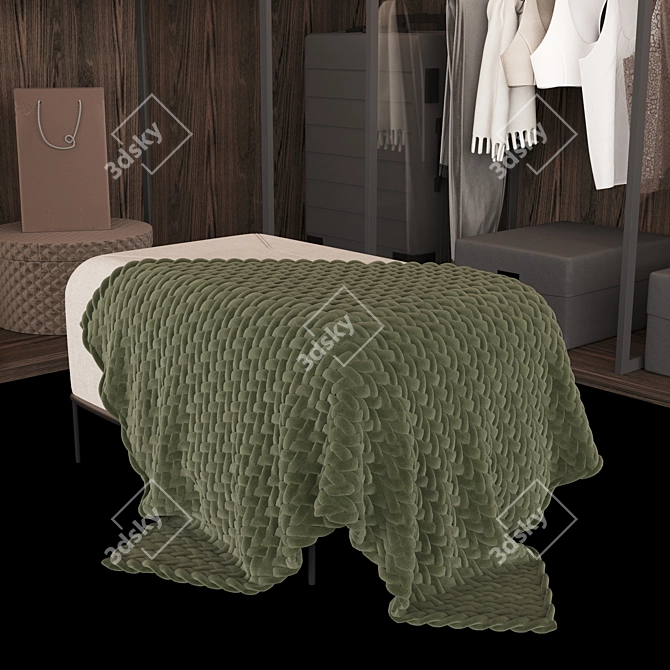 Modern Style Wardrobe Composition 3D model image 4