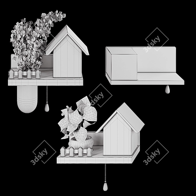 Modern LED Lamp Planter 003 3D model image 6