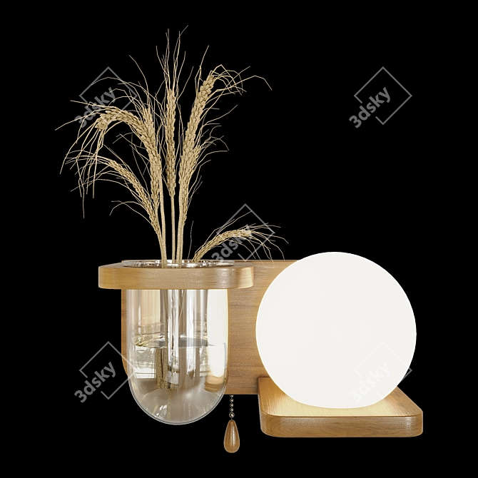 Modern LED Lamp Planter Shelf 3D model image 3