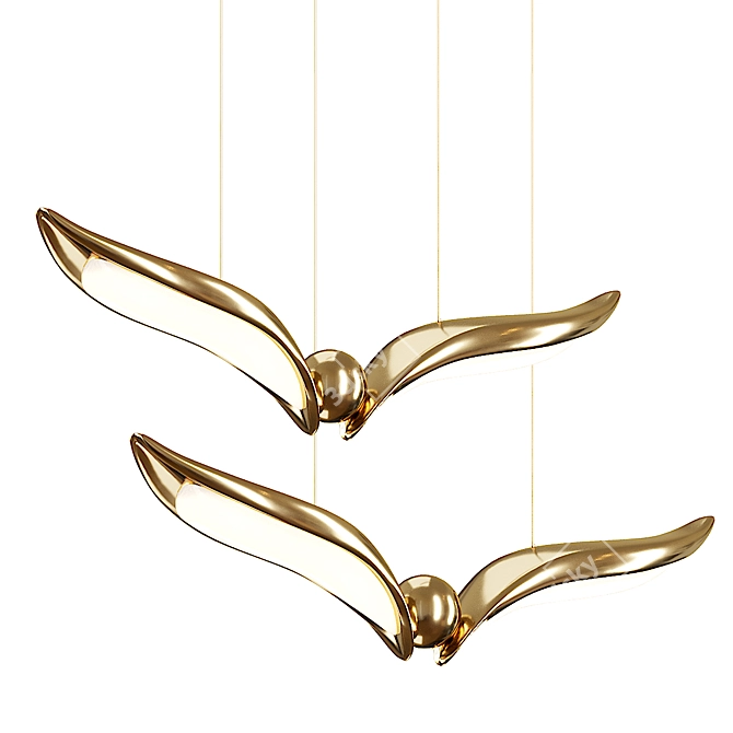 Luxury Pendant Light Model 3D model image 1