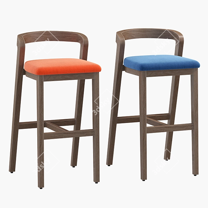 Contemporary Venus Bar Stool 3D model image 2