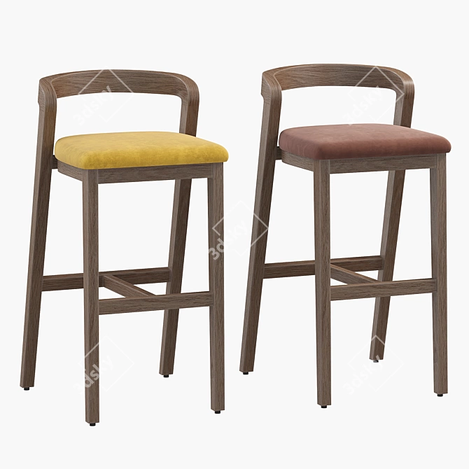 Contemporary Venus Bar Stool 3D model image 3