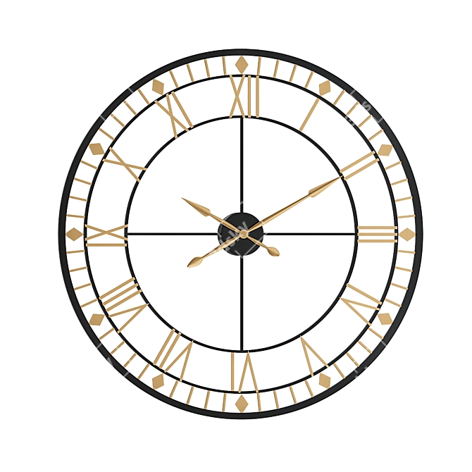 Beaver Creek Vintage 80cm Clock 3D model image 1