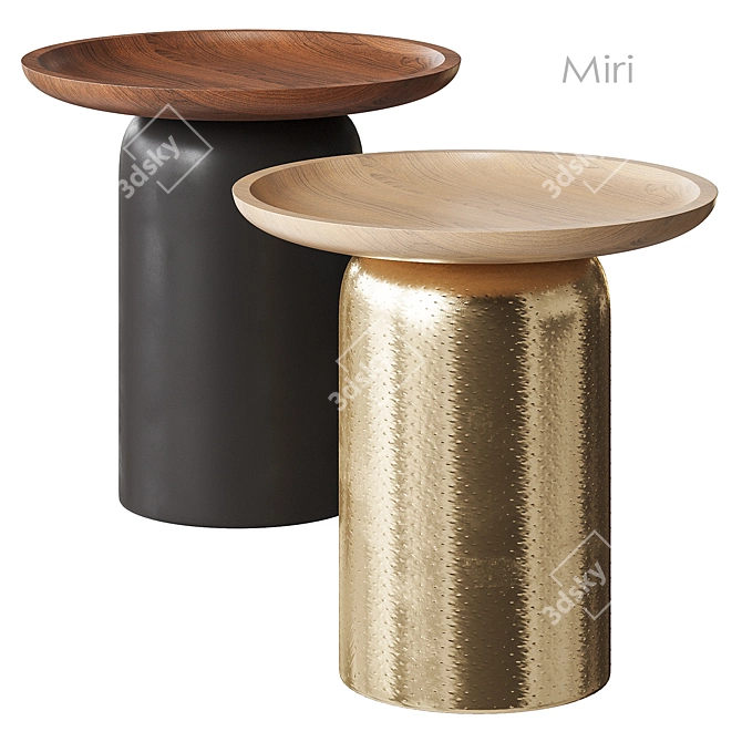 Modern Miri Side Table by West Elm 3D model image 1