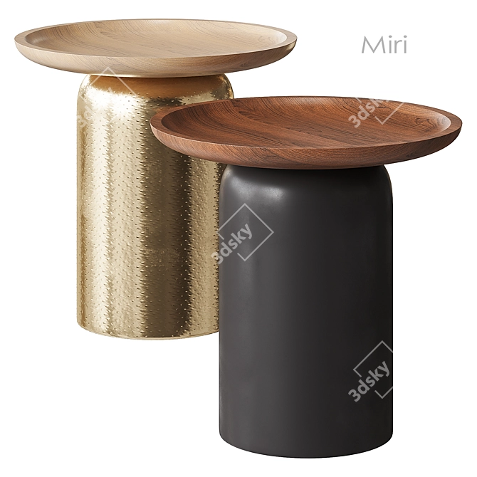 Modern Miri Side Table by West Elm 3D model image 2