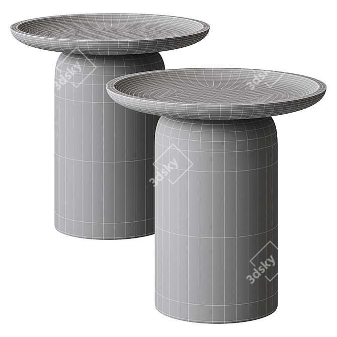 Modern Miri Side Table by West Elm 3D model image 3