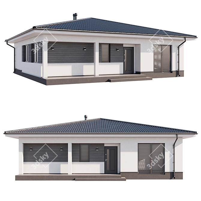 Country House 135 sq.m. 3D model image 1