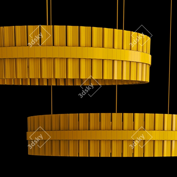 Luxury Saturno Glass Chandelier 3D model image 4